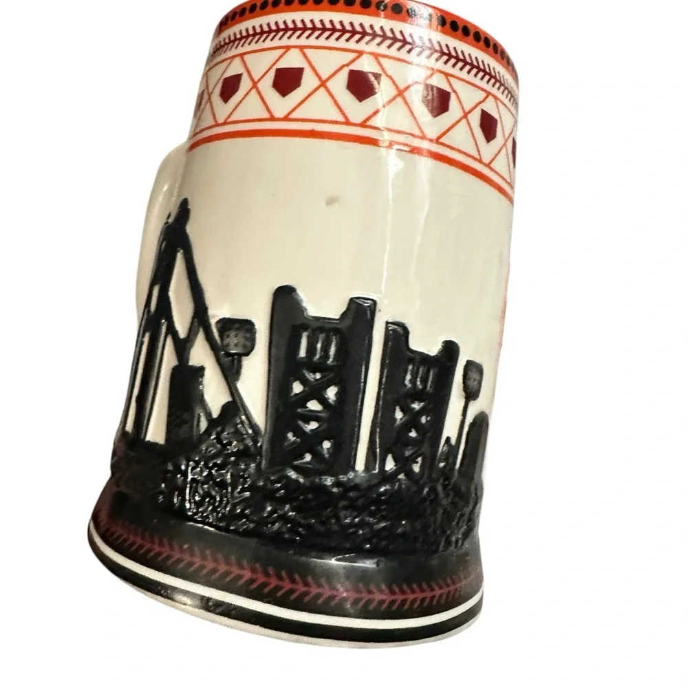 Orange and Black Ceramic Mug